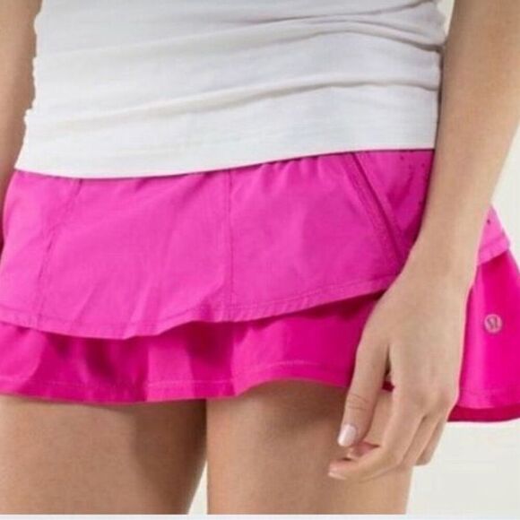 Lululemon Athletica Pants - Lululemon In A Flash Skort Women's Barbie Pink size 4